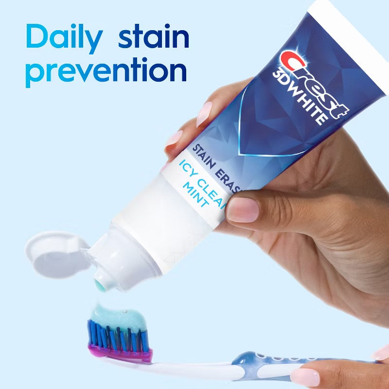 Crest 3D White Stain Eraser Toothpaste - Icy Clean Mint - 3.8oz