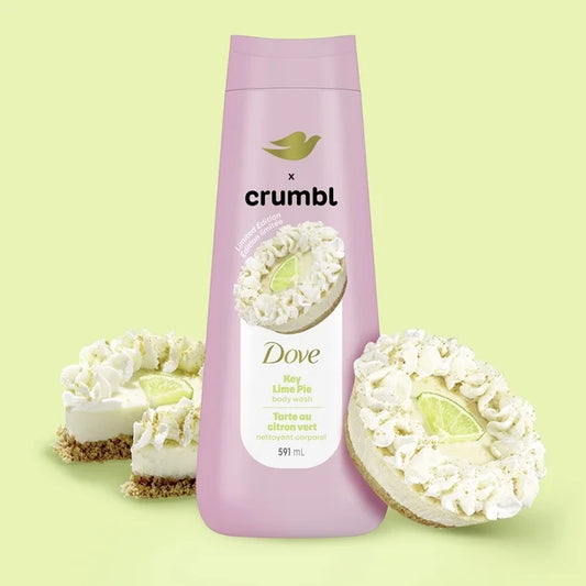 Dove Crumbl Limited Edition Body Wash Key Lime Pie, 20 fl oz