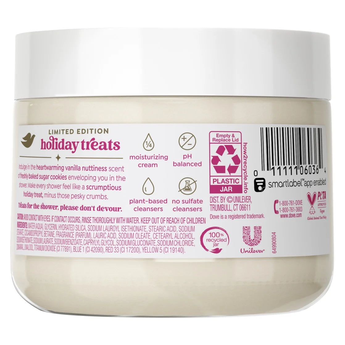Dove Limited Edition Holiday Treats Body Scrub Sugar Cookie Sprinkle, 15 oz