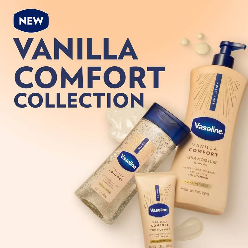 Vaseline Comfort Moisturizing Gel Body Oil Vanilla - 6.8 fl oz
