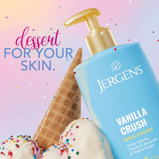 Jergens Shea Fusion Vanilla Crush Scented Body Lotion with Shea Butter & Vitamin E for 24-Hour Moisture - 14 fl oz