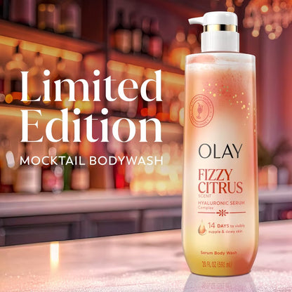 Olay Fizzy Citrus Hyaluronic Serum Body Wash - 20 fl oz: Moisturizing & Nourishing, Whole Body Use, Paraben-Free