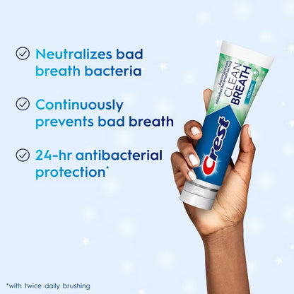 Crest Clean Breath Whitening Toothpaste - Spearmint - 4.6oz
