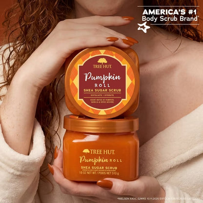 Tree Hut Pumpkin Roll Shea Sugar Body Scrub - 18oz