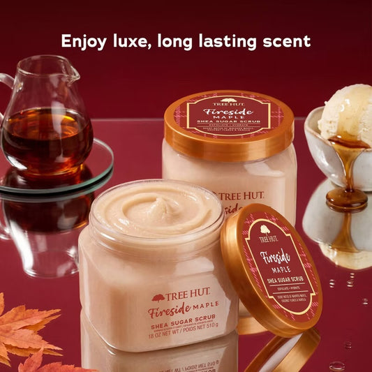 Tree Hut Fireside Maple Shea Sugar Body Scrub - 18oz