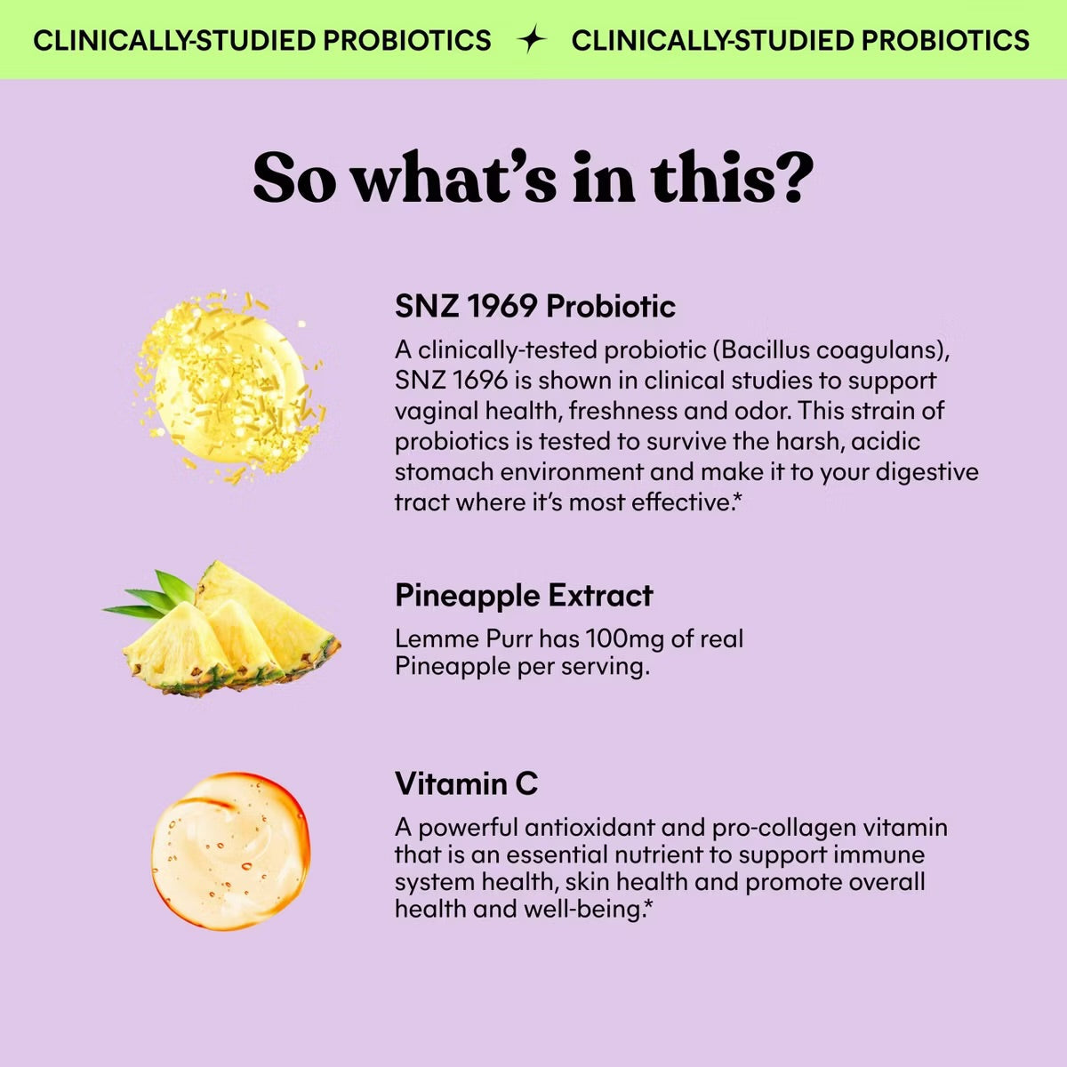 Lemme Purr Vaginal Probiotic Vegan Gummies - 60ct