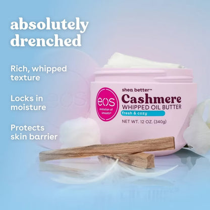 eos Cashmere Whipped Oil Body Butter - Fresh & Cozy - 12oz