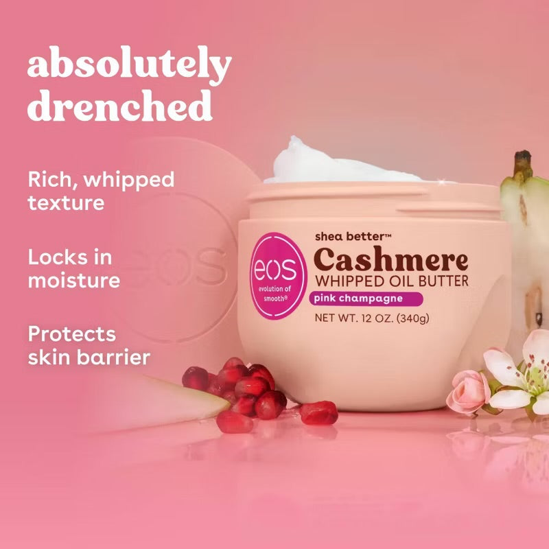 eos Cashmere Whipped Oil Body Butter - Pink Champagne - 12oz