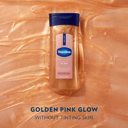 Vaseline Glazed & Glisten Vanilla Cocoa Shimmering Gel Body Oil - Sunlit Glow - 6.8 fl oz