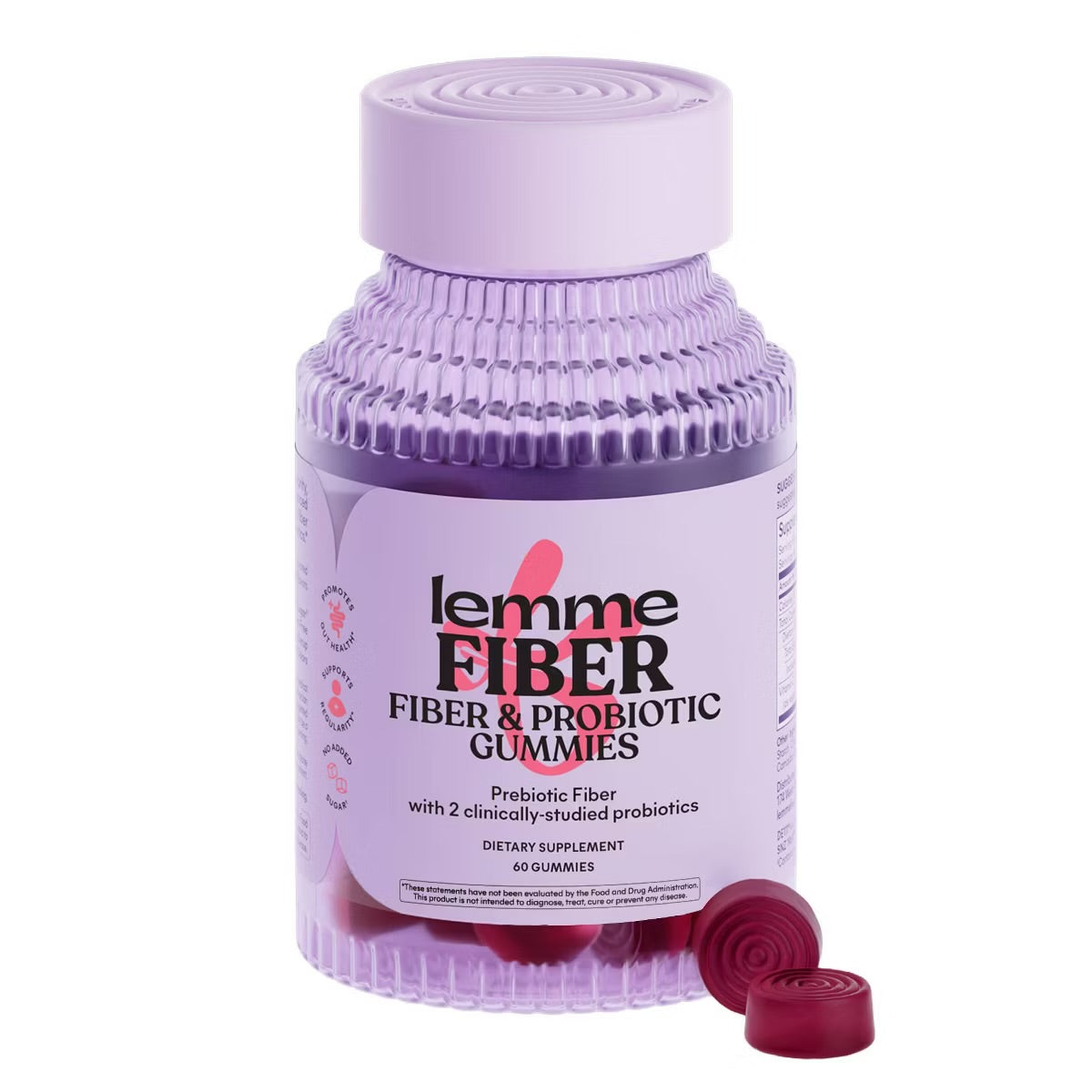 Lemme Fiber and Probiotic Gummies - 60ct