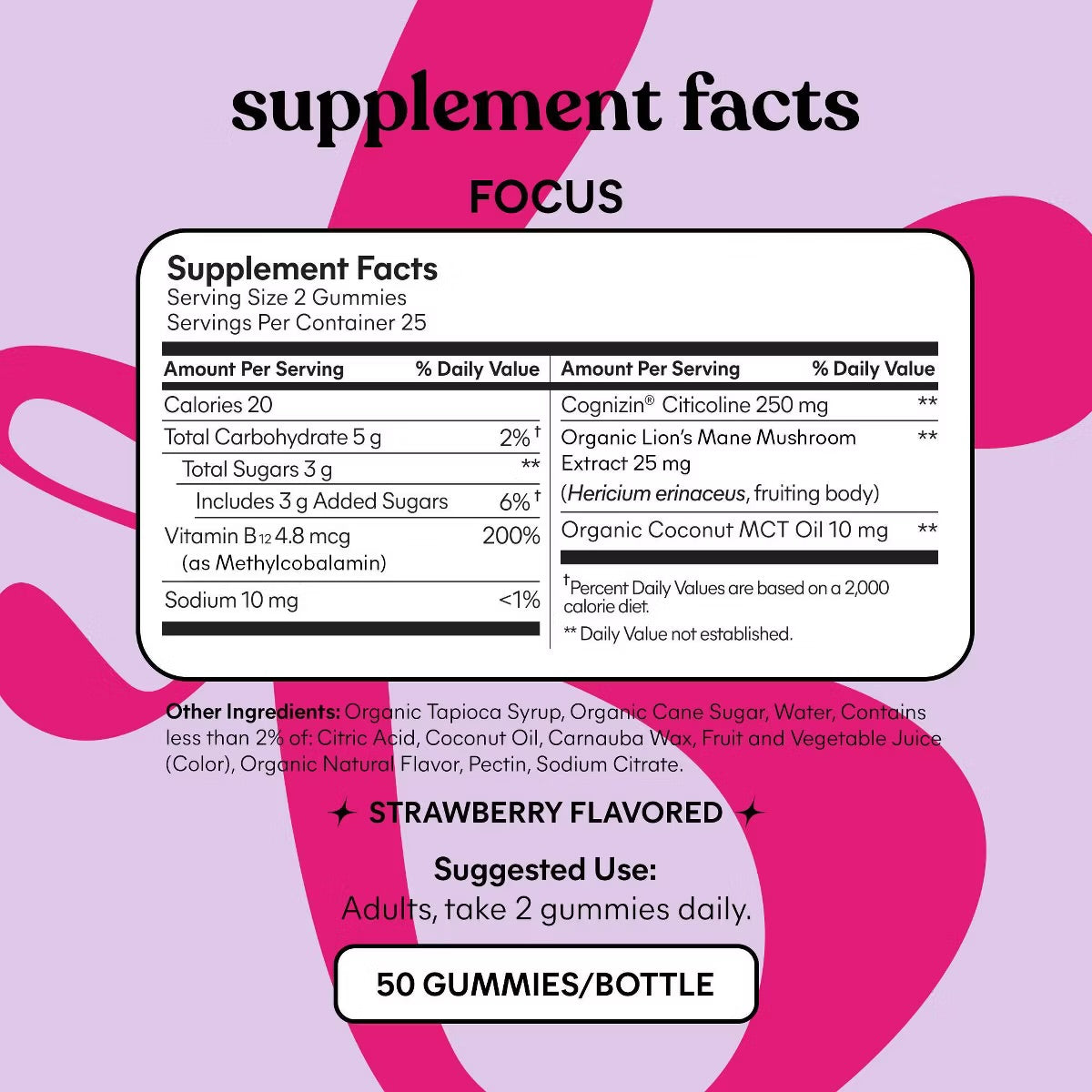 Lemme Focus Concentration Gummies - 50ct