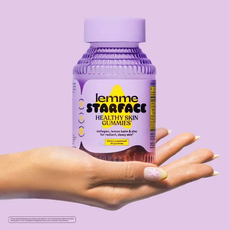 Lemme Starface Healthy Skin Gummies - Lemon Flavored - 60ct