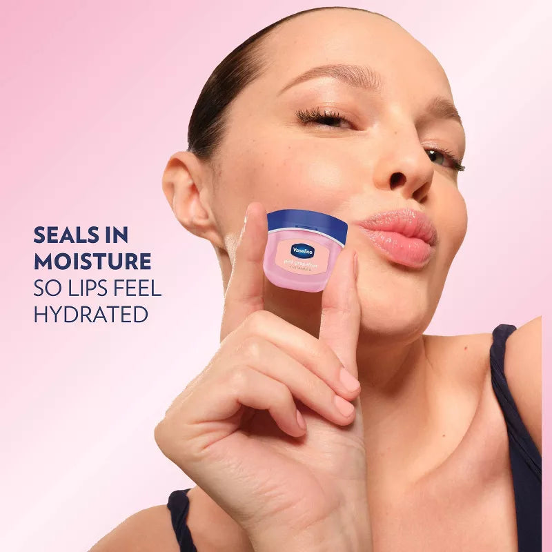 Vaseline Lip Therapy Mini Lip Balm - Pink Grapefruit - Travel size - 0.25oz: Moisturizing, Hydrating, Nourishing