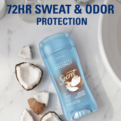 Secret Fresh Clear Gel Antiperspirant & Deodorant - Coconut Scent - 2.6oz: Body Care, Underarm Protection