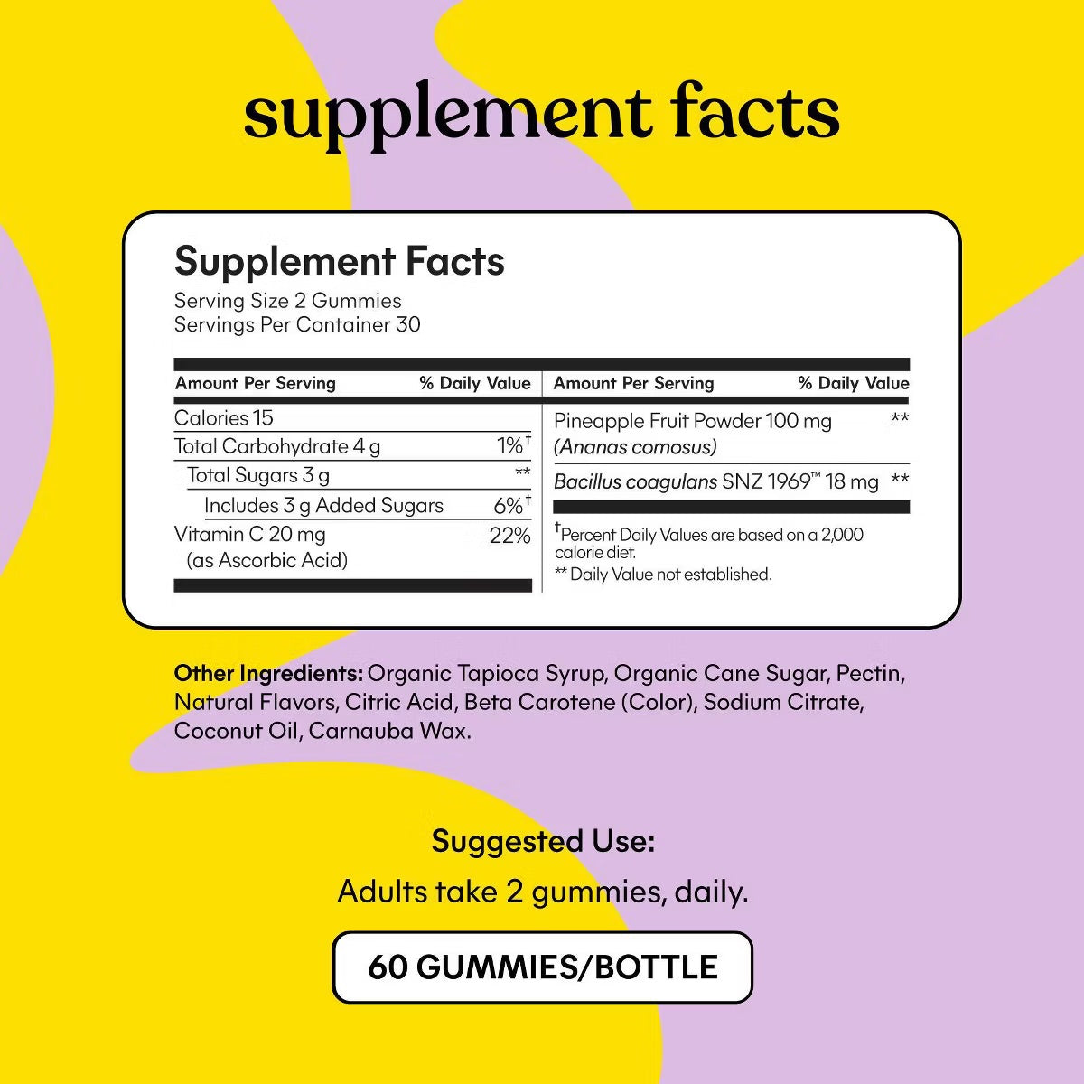 Lemme Purr Vaginal Probiotic Vegan Gummies - 60ct