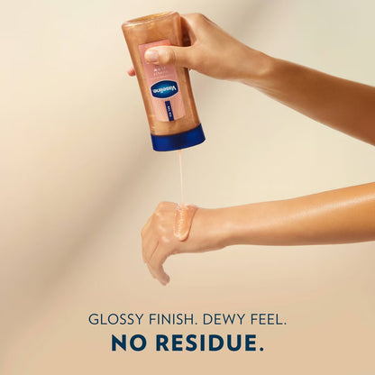 Vaseline Glazed & Glisten Vanilla Cocoa Shimmering Gel Body Oil - Sunlit Glow - 6.8 fl oz