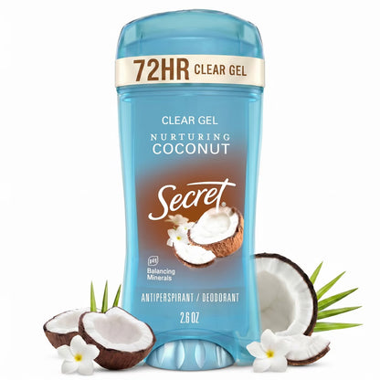 Secret Fresh Clear Gel Antiperspirant & Deodorant - Coconut Scent - 2.6oz: Body Care, Underarm Protection