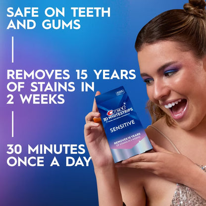Crest 3D Whitestrips Sensitive White At-home Teeth Whitening Kit - 14 Treatments