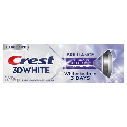 Crest 3D White Brilliance Luminous Purple Toothpaste - 4.6oz