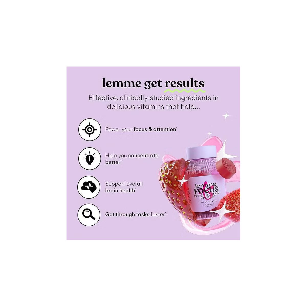Lemme Focus Concentration Gummies - 50ct