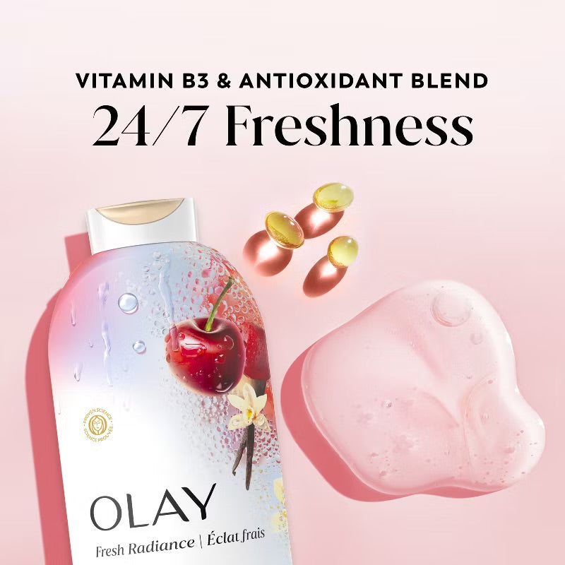 Olay Fresh Radiance Vitamin B3 and Antioxidant Blend Body Wash - Black Cherry and Vanilla - 22 fl oz