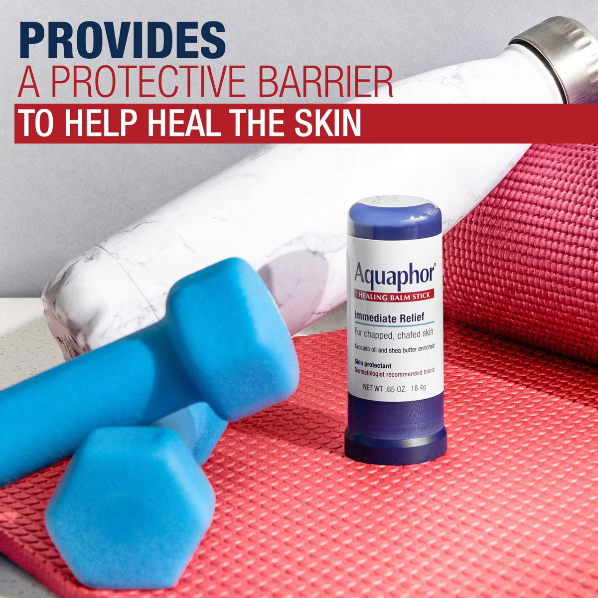 Aquaphor Healing Balm Stick Unscented - 0.65oz: Paraben-Free, For Sensitive Skin, Whole Body Application