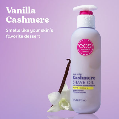 eos Cashmere Skin Collection Shave Oil - Vanilla Cashmere - 6 fl oz: Paraben-Free, Phthalate-Free, For Bikini Line, Legs, Under Arm