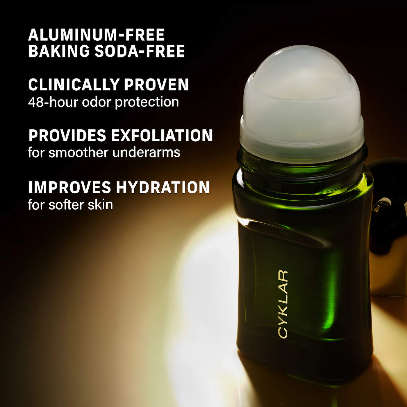 CYKLAR  Bergamot Bond Mandelic Acid Brightening Deodorant Gel with 48-Hour Odor Protection