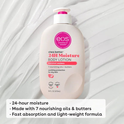 eos Shea Better Body Lotion - Coconut Waters, Made for Dryness, 16 fl oz.