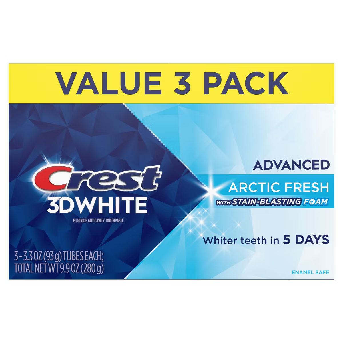 Crest 3D White Advanced Teeth Whitening Toothpaste - Arctic Fresh - 3.3oz