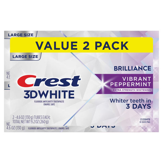 Crest 3D White Brilliance Vibrant Toothpaste - Peppermint - 4.6oz/2pk