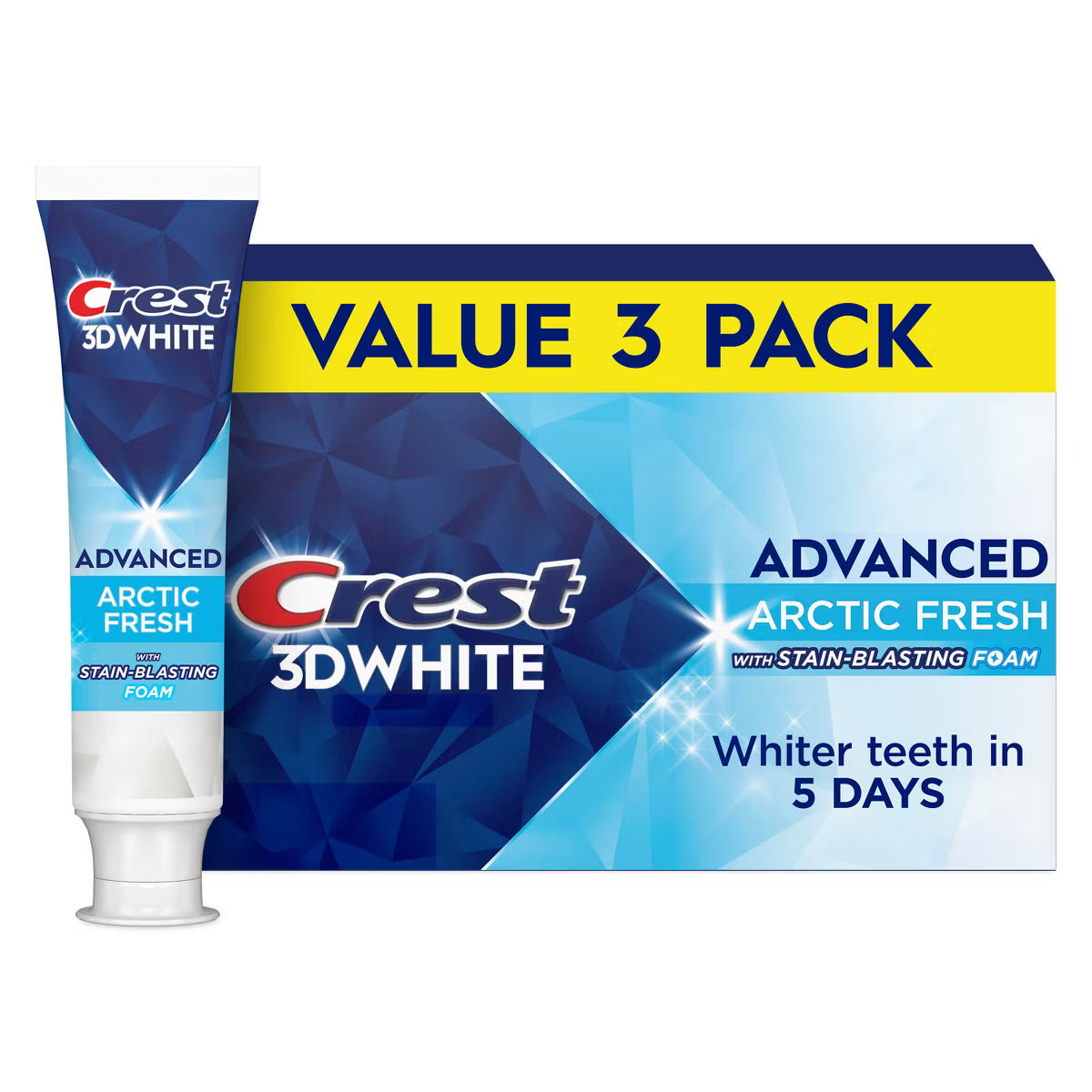 Crest 3D White Advanced Teeth Whitening Toothpaste - Arctic Fresh - 3.3oz