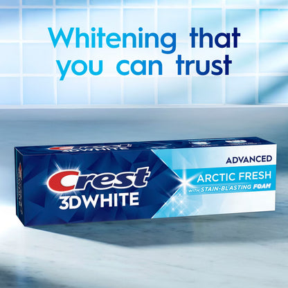Crest 3D White Advanced Teeth Whitening Fluoride Toothpaste - Arctic Fresh - 3.3oz