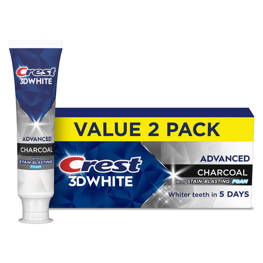 Crest 3D White Advanced Charcoal Teeth Whitening Toothpaste - 3.3oz/2pk