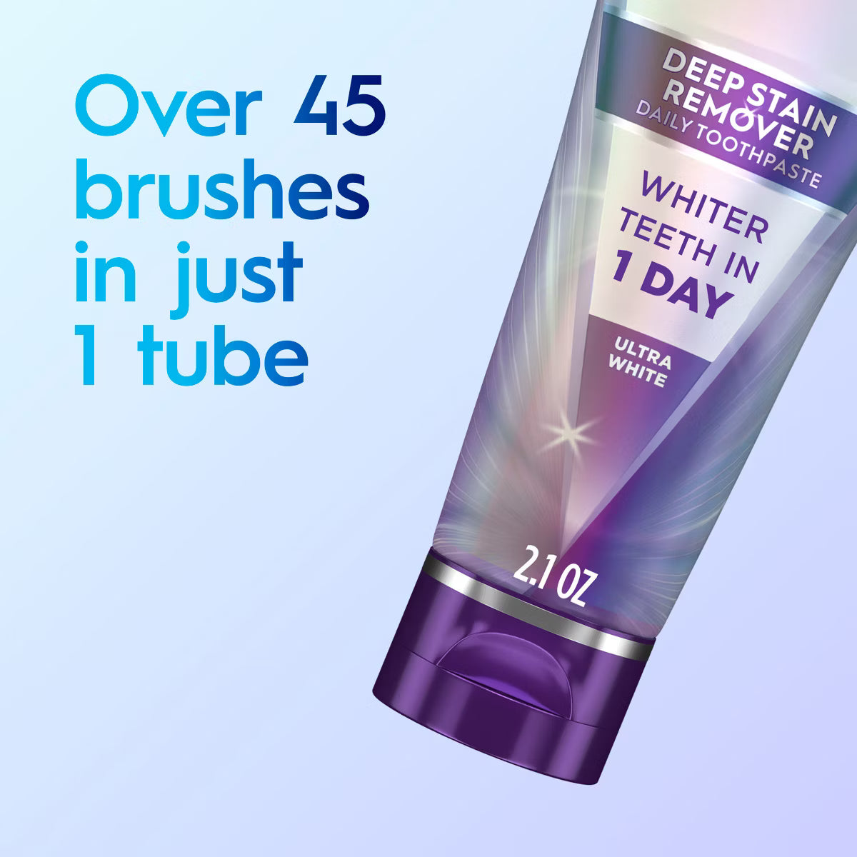 Crest 3D White Deep Stain Remover Ultra-White Toothpaste - 2.1oz/2pk: Mint Flavor, Triclosan-Free