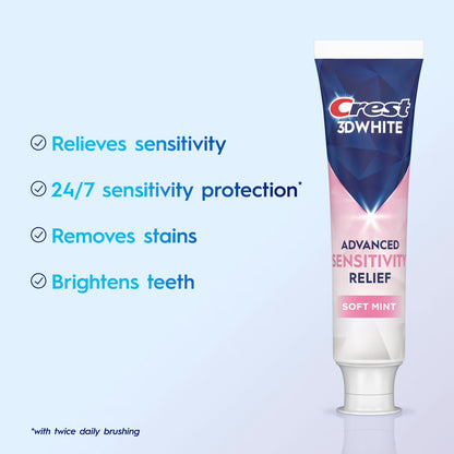 Crest 3DWhite Advanced Sensitivity Relief, 3.3 oz