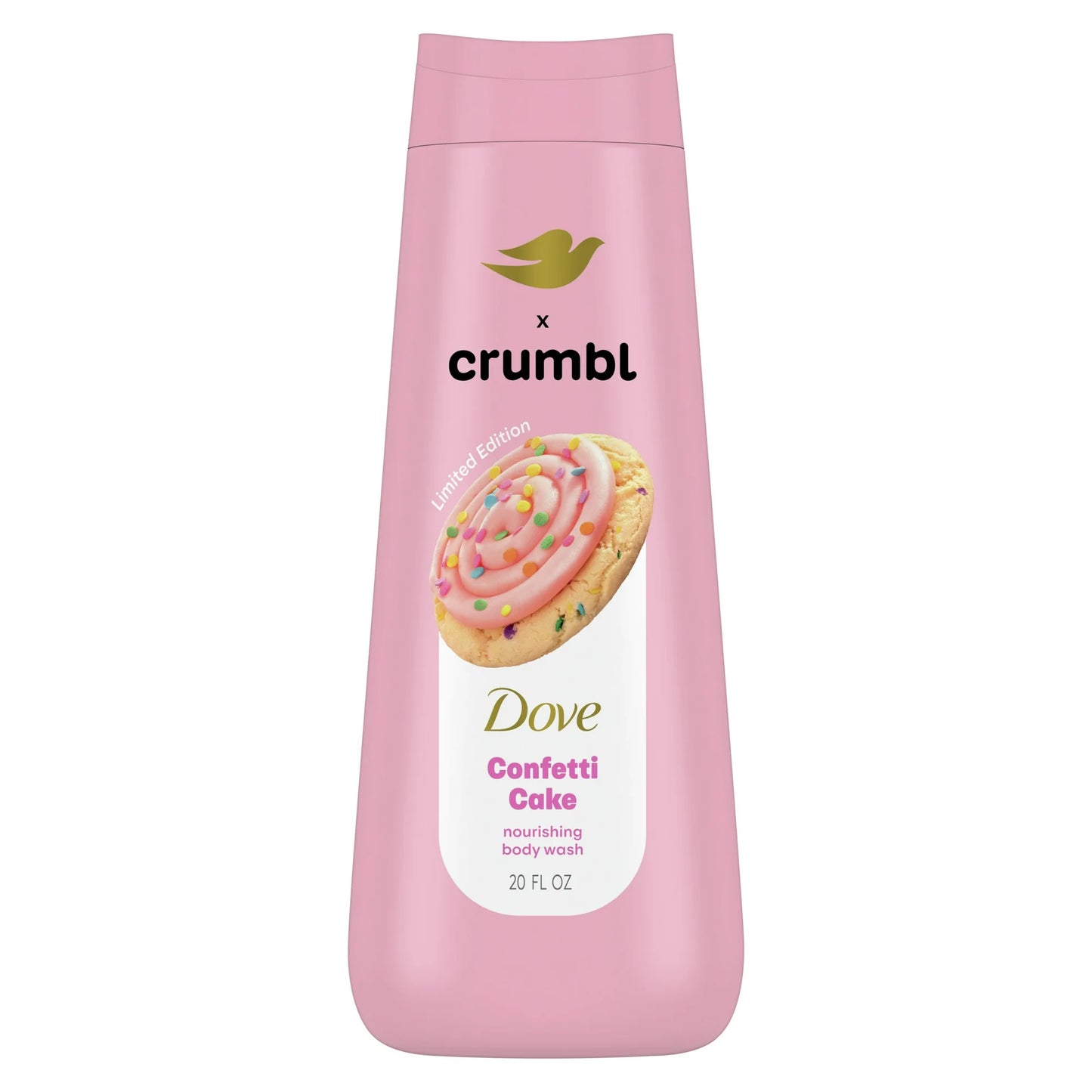 Dove Crumbl Moisturizing Liquid Body Wash Confetti Cake, 20 oz