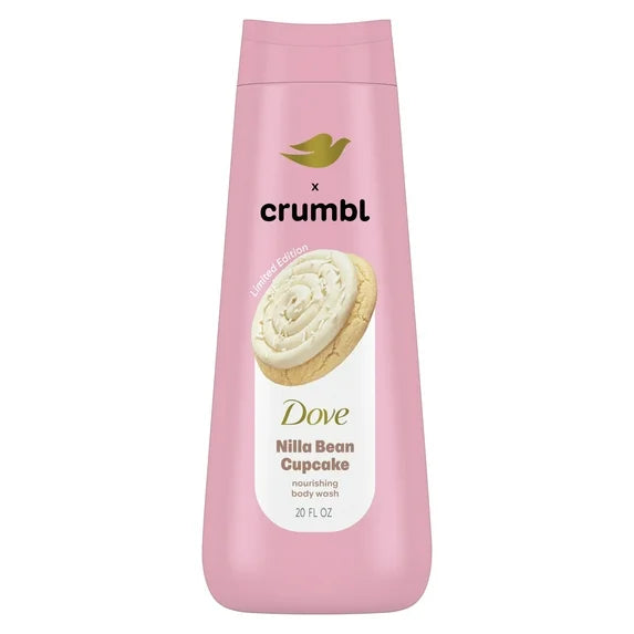 Dove Crumbl Moisturizing Liquid Body Wash Nilla Bean Cupcake, 20 oz