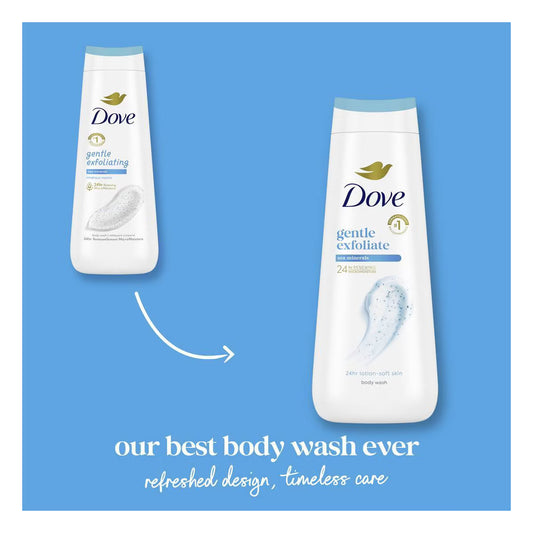 Dove Gentle Exfoliate Body Wash - Sea Minerals 24hr Lotion-Soft Skin - 20 fl oz