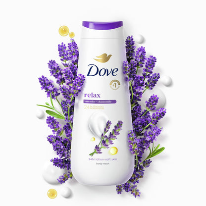 Dove Relaxing Body Wash for Women Lavender Oil & Chamomile Cleanser, 20 oz