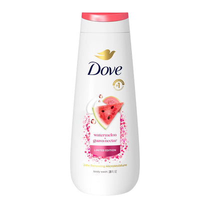Dove Beauty Body Wash - Watermelon + Guava - Limited Edition 24HR Lotion-Soft Skin - 20 fl oz: Paraben-Free, Sulfate-Free, Whole Body, Gel