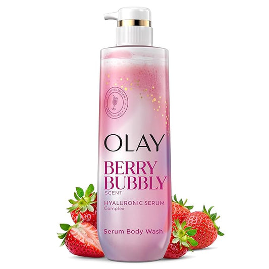 Olay Berry Bubbly Hyaluronic Serum Body Wash - 20 fl oz: Moisturizing & Nourishing, Whole Body Use, Paraben-Free