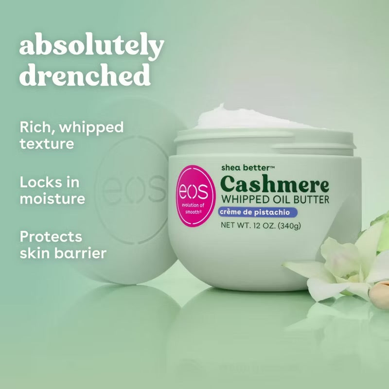 eos Cashmere Whipped Oil Body Butter - Pistachio - 12oz