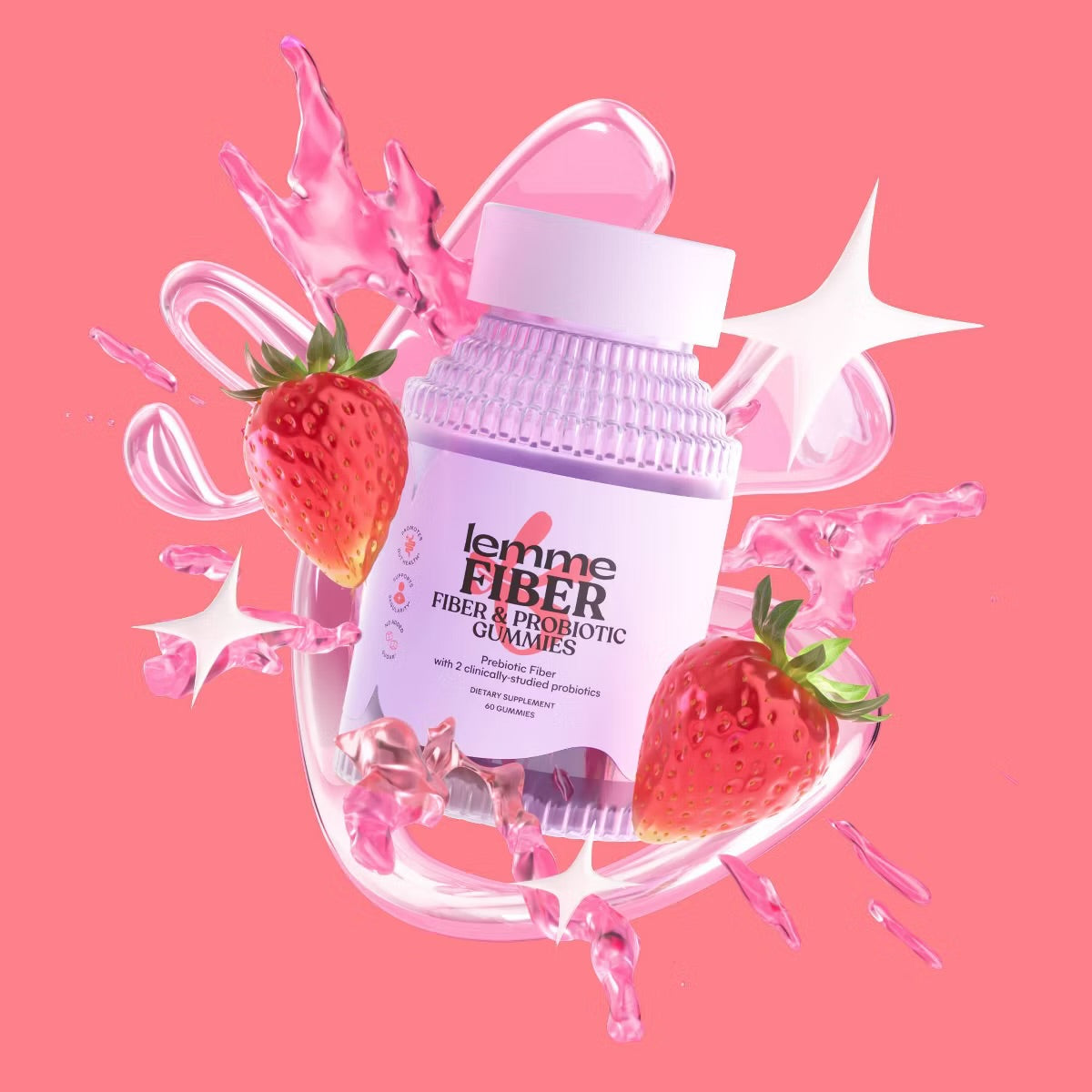 Lemme Fiber and Probiotic Gummies - 60ct
