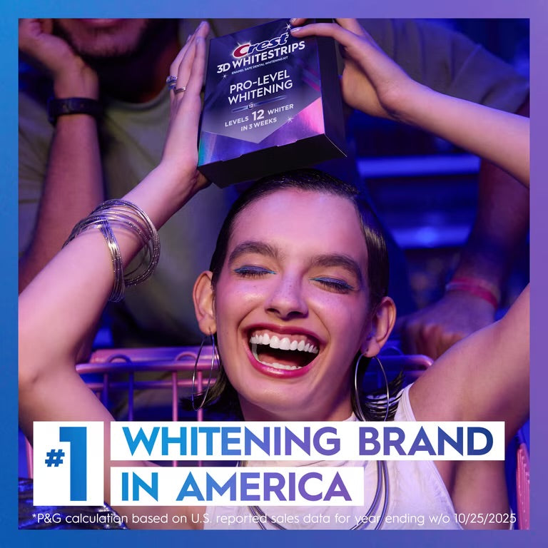 Crest 3DWhitestrips at Home Teeth Whitening, Sensitive Teeth, 14 Treatments, 28 Strips