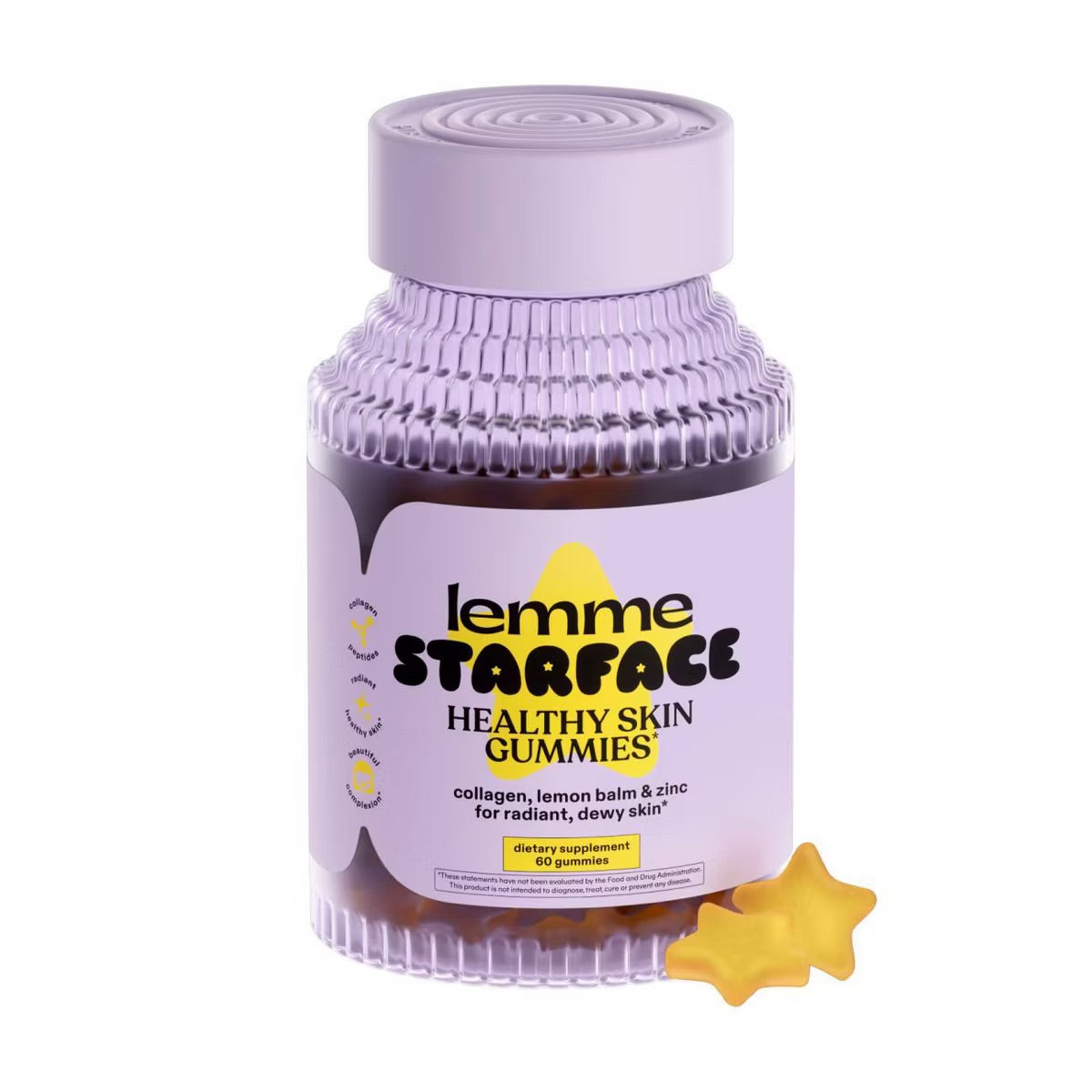 Lemme Starface Healthy Skin Gummies - Lemon Flavored - 60ct