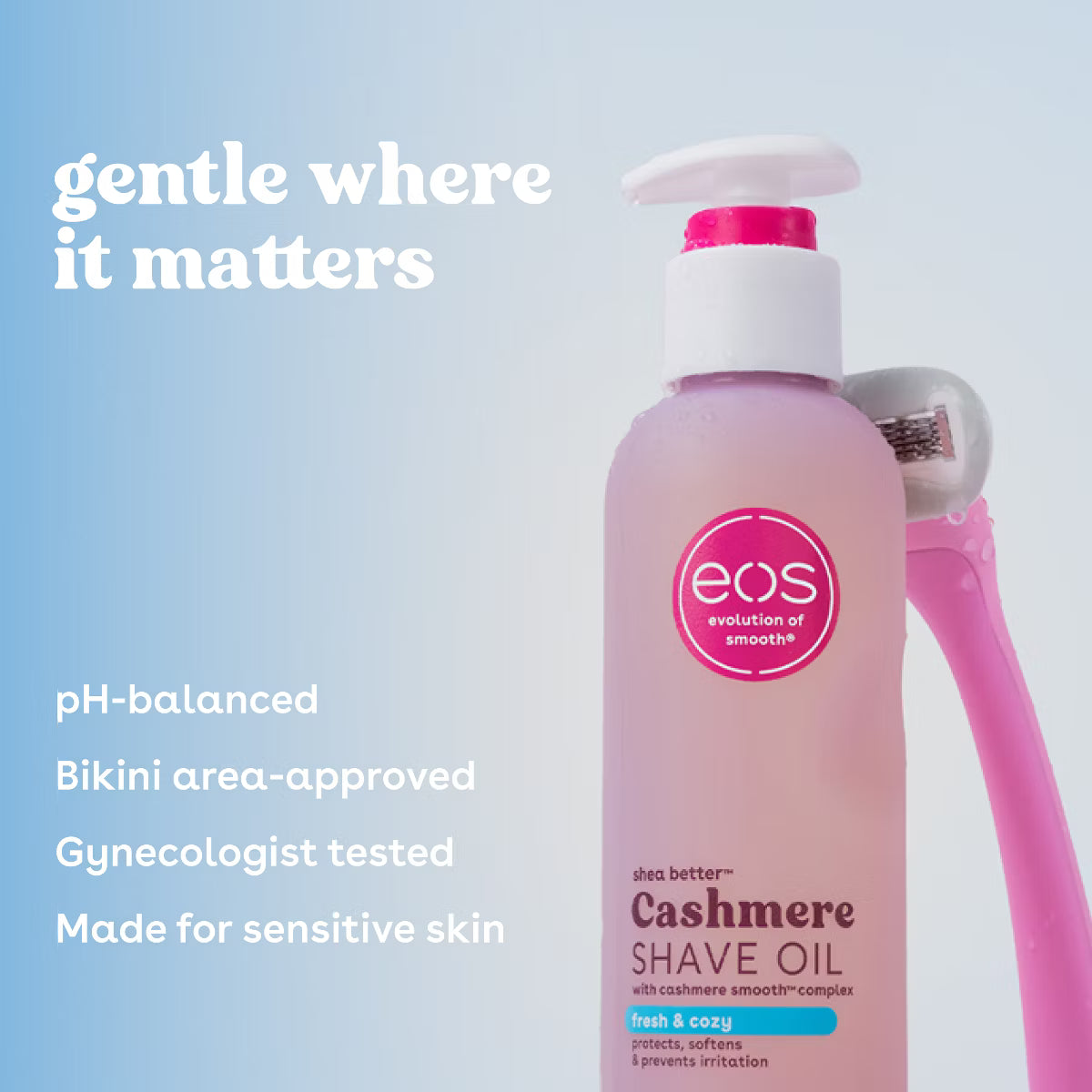 eos Cashmere Shave Oil - Fresh and Cozy - 6 fl oz: Paraben-Free, Apply to Bikini Line, Legs, Under Arm