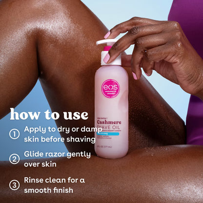 eos Cashmere Shave Oil - Fresh and Cozy - 6 fl oz: Paraben-Free, Apply to Bikini Line, Legs, Under Arm