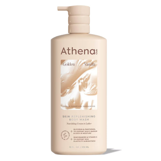 Athena Club Skin Replenishing Body Wash - Golden Vanilla - 18 fl oz: Liquid, Basic Cleansing, Whole Body, Combination Skin