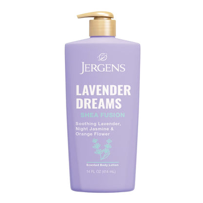 Jergens Shea Fusion Lavender Dreams Scented Body Lotion with Vitamin E - 14 fl oz: Dry Skin, Whole Body Application, Paraben-Free, Floral Aromas